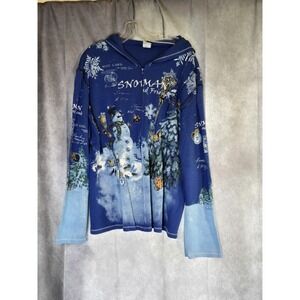 Jess & Jane Snowman & Friends Hoodie 3X All Over Print